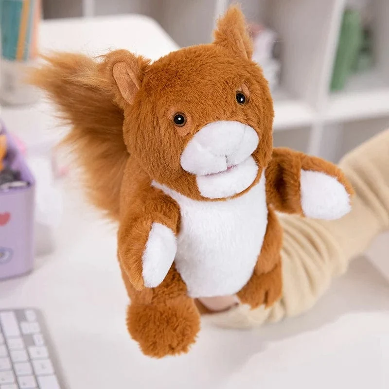 30 Arten gefüllte Plüschtiere Spielzeug Hand Finger Story Puppe süße Puppen pädagogische Babys Ente Lamm Kuh Hund Pferd Kinder Geschenk