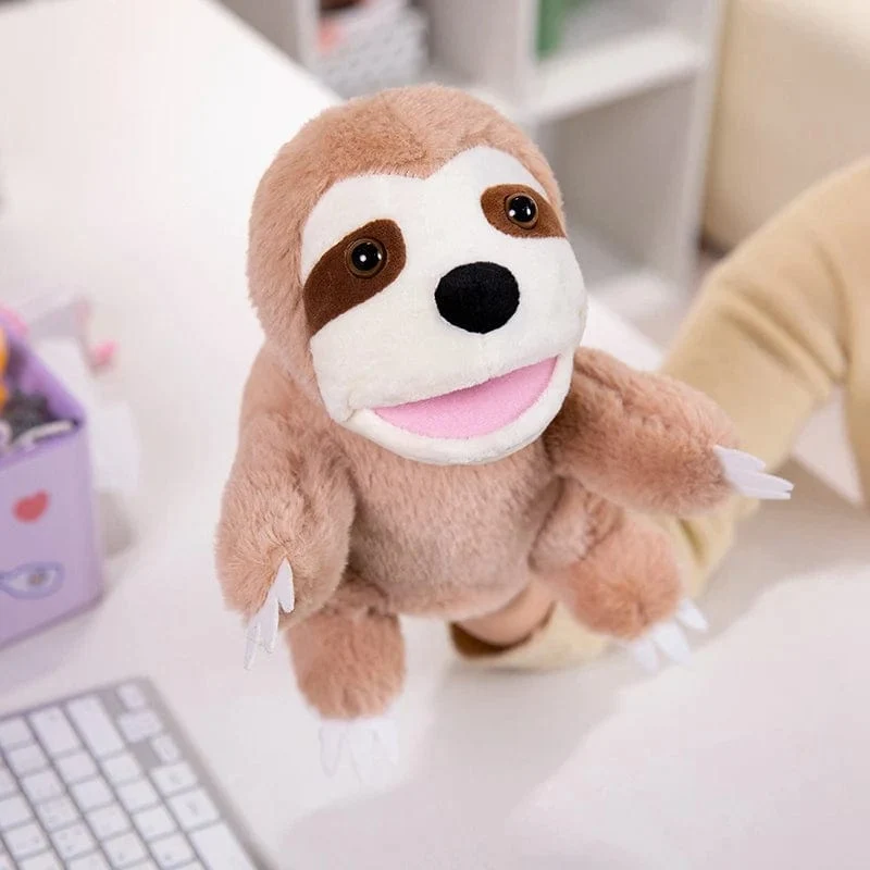 30 Arten gefüllte Plüschtiere Spielzeug Hand Finger Story Puppe süße Puppen pädagogische Babys Ente Lamm Kuh Hund Pferd Kinder Geschenk