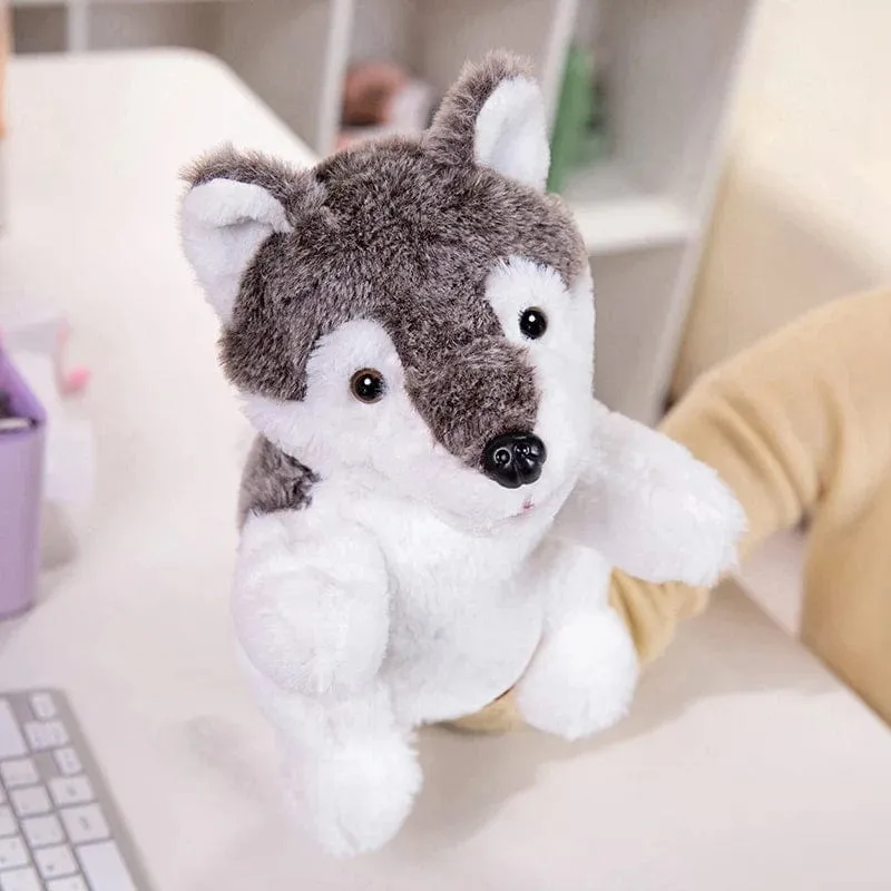 30 Arten gefüllte Plüschtiere Spielzeug Hand Finger Story Puppe süße Puppen pädagogische Babys Ente Lamm Kuh Hund Pferd Kinder Geschenk