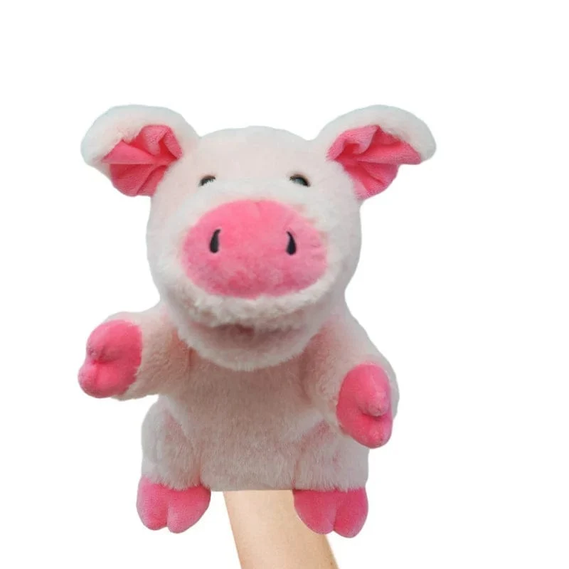 30 Arten gefüllte Plüschtiere Spielzeug Hand Finger Story Puppe süße Puppen pädagogische Babys Ente Lamm Kuh Hund Pferd Kinder Geschenk