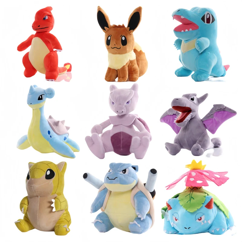 Pokemon Plüschtier Anime Figur Charizard Mewtwo Blastoise Mew Eevee Gengar Pikachu Gefüllte Puppe Sprigatito Spielzeug Kinder Weihnachtsgeschenk