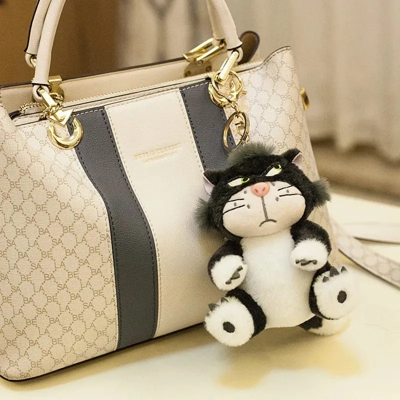 12cm Schöne Disney Lucifer Plüsch-Schlüsselanhänger Puppe Kawaii Tasche Anhänger Plüsch Stofftier Rucksack Anhänger Geburtstagsgeschenk für Kinder