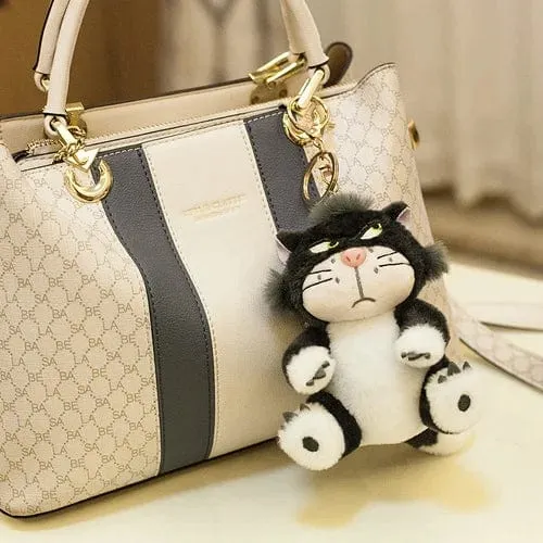 12cm Schöne Disney Lucifer Plüsch-Schlüsselanhänger Puppe Kawaii Tasche Anhänger Plüsch Stofftier Rucksack Anhänger Geburtstagsgeschenk für Kinder