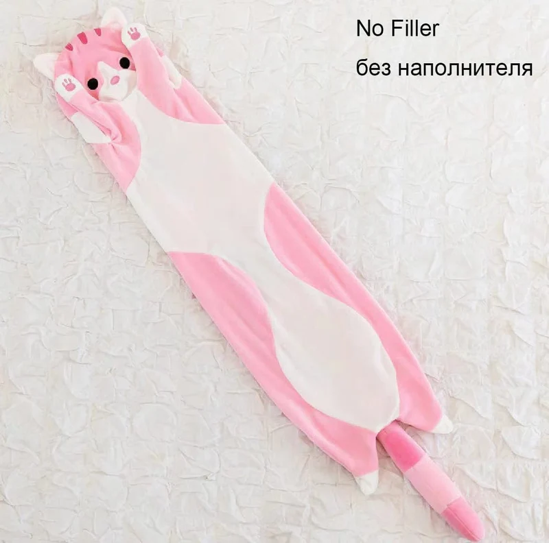 50/70/90/110/130cm Süßes weiches langes Katzenkissen Gefülltes Plüschspielzeug Büro Nickerchen Kissen Wohnkomfort Kissen Dekor Geschenk Puppe Kind