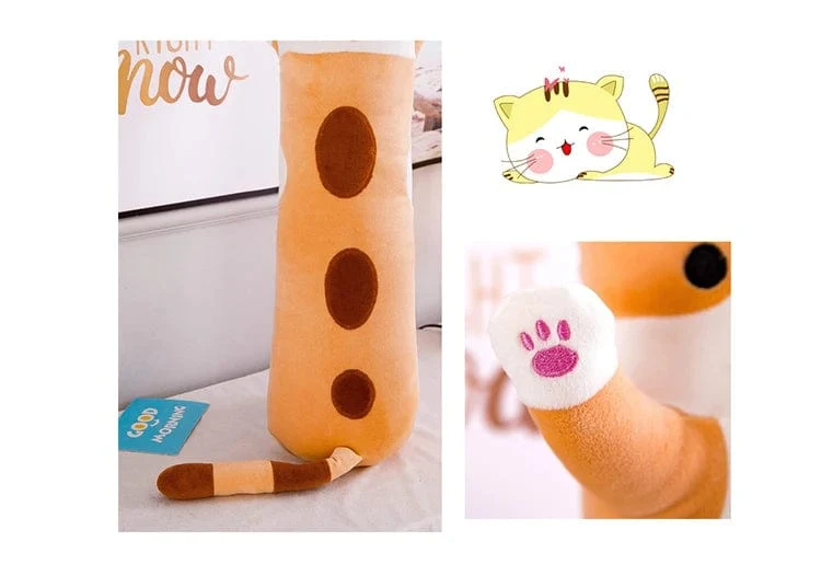 50/70/90/110/130cm Süßes weiches langes Katzenkissen Gefülltes Plüschspielzeug Büro Nickerchen Kissen Wohnkomfort Kissen Dekor Geschenk Puppe Kind