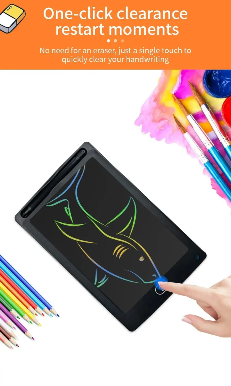 6.5/8.5/10/12 Zoll LCD-Schreibtablett, Zeichenbrett, Montessori-Lernspielzeug für Kinder, Zeichenspielzeug für Kinder, Jungen, Geschenke