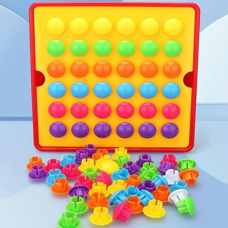 3D Pilz Nagel Puzzle Puzzle Spielzeug Montessori Baby Spielzeug Cartoon Tier Puzzles Spiel Kinder Frühen Pädagogischen Spielzeug Kinder Geschenke