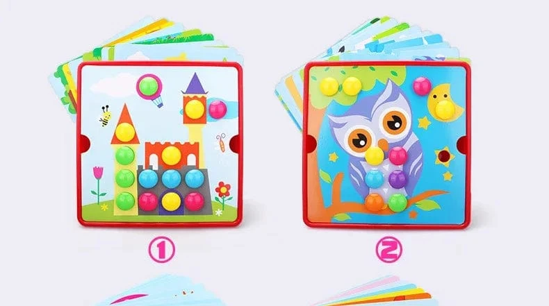 3D Pilz Nagel Puzzle Puzzle Spielzeug Montessori Baby Spielzeug Cartoon Tier Puzzles Spiel Kinder Frühen Pädagogischen Spielzeug Kinder Geschenke