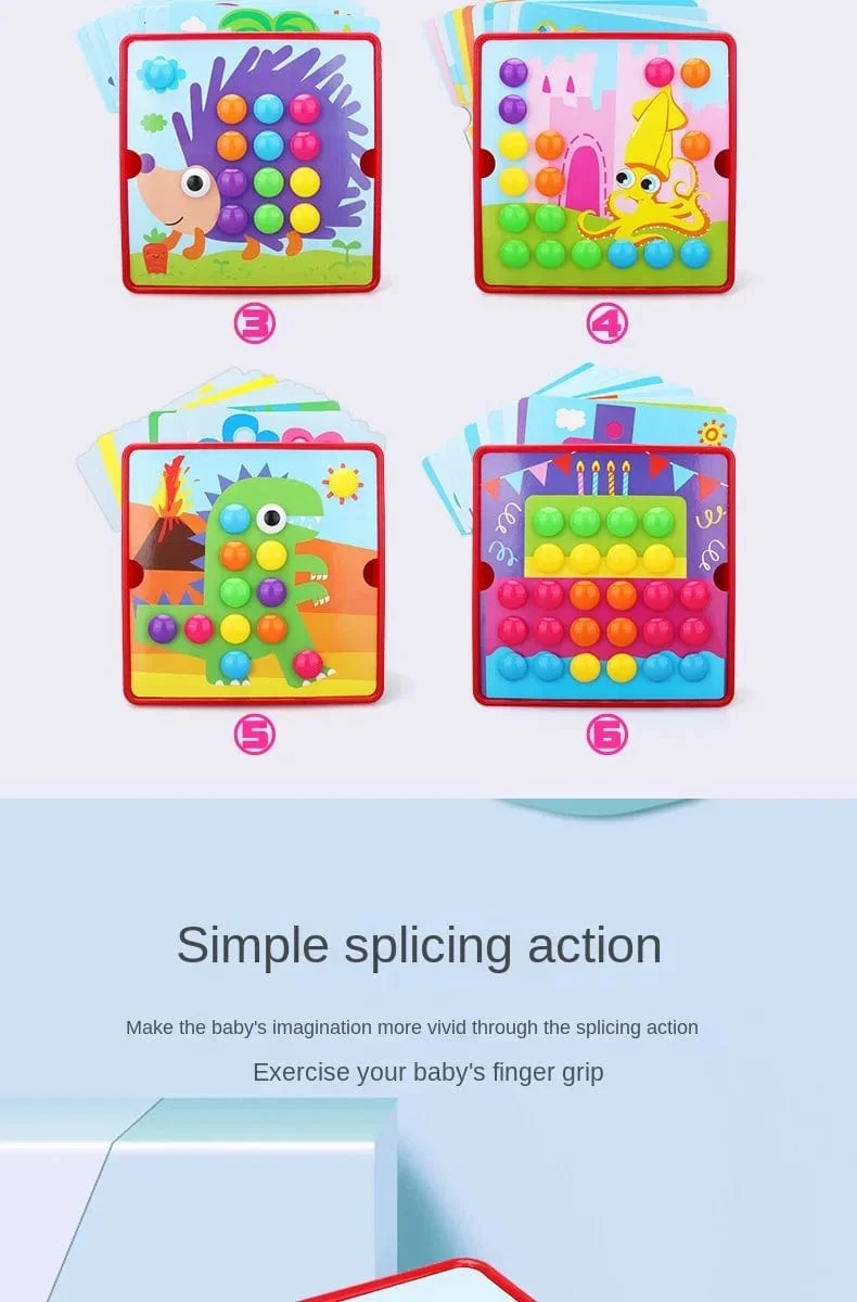 3D Pilz Nagel Puzzle Puzzle Spielzeug Montessori Baby Spielzeug Cartoon Tier Puzzles Spiel Kinder Frühen Pädagogischen Spielzeug Kinder Geschenke