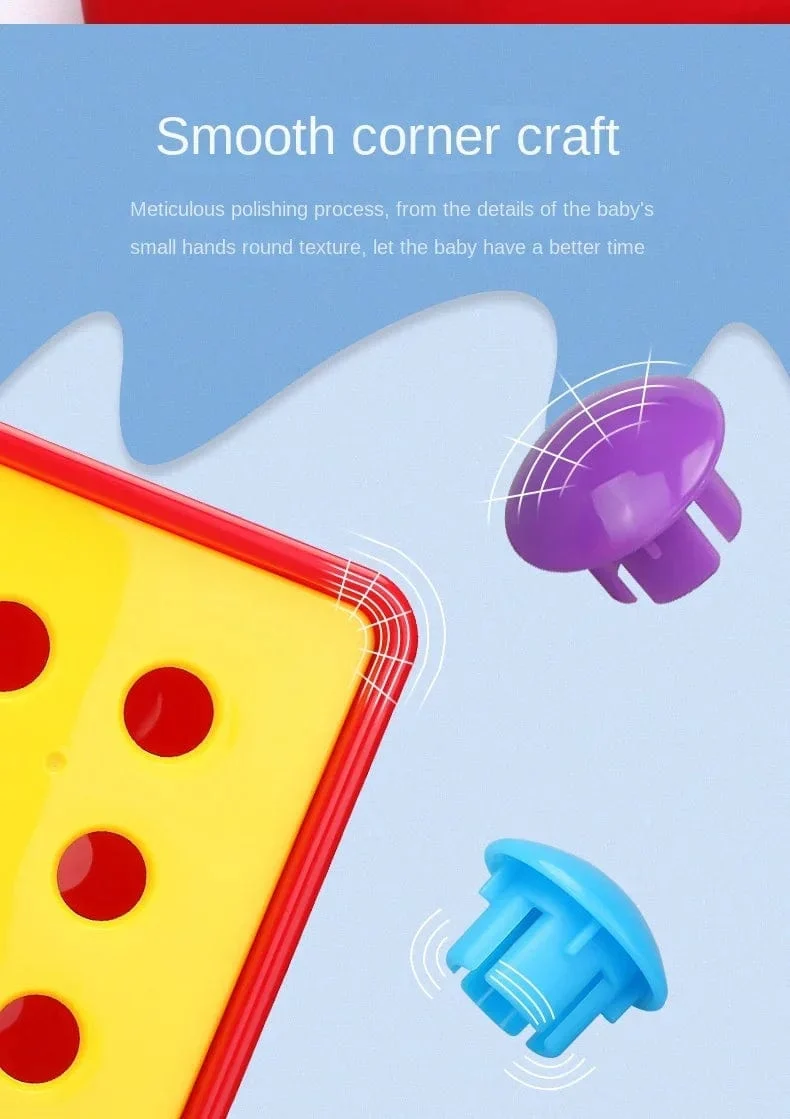 3D Pilz Nagel Puzzle Puzzle Spielzeug Montessori Baby Spielzeug Cartoon Tier Puzzles Spiel Kinder Frühen Pädagogischen Spielzeug Kinder Geschenke