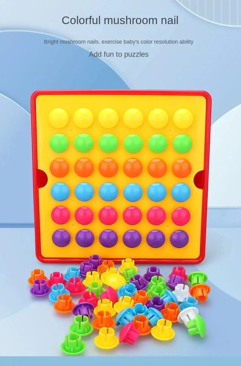 3D Pilz Nagel Puzzle Puzzle Spielzeug Montessori Baby Spielzeug Cartoon Tier Puzzles Spiel Kinder Frühen Pädagogischen Spielzeug Kinder Geschenke