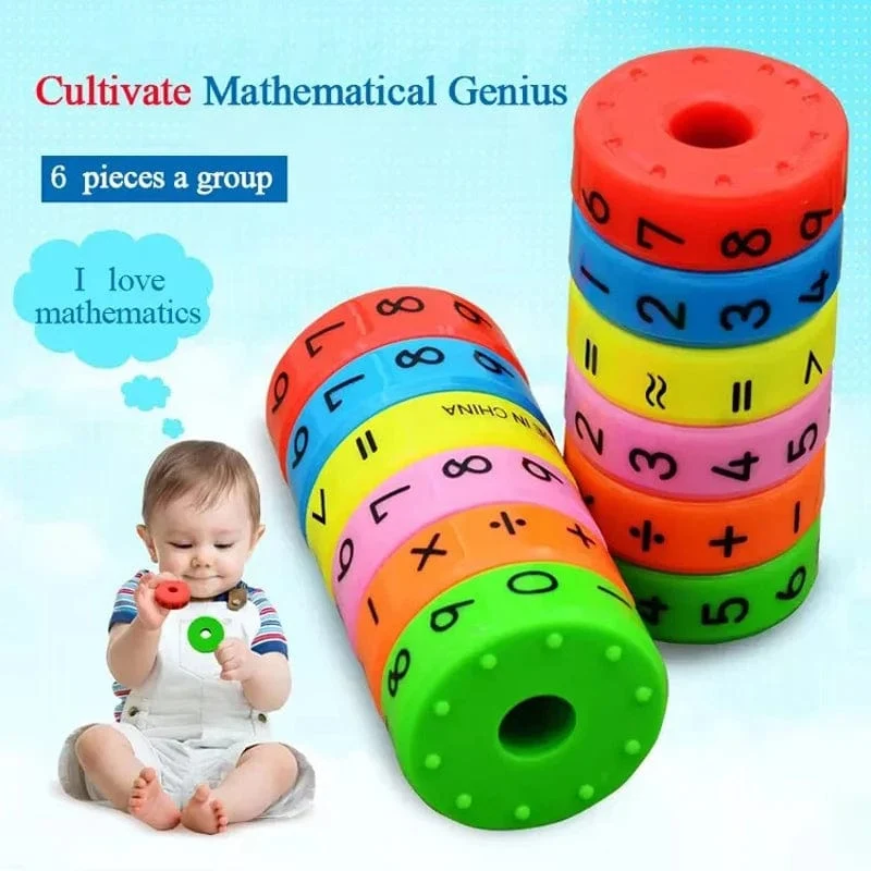 Magnetisches Montessori-Spielzeug, frühes Lernen, pädagogisches Spielzeug für Kinder, Mathematik, Wirtschaft, Zahlen, DIY-Zusammenbau von Puzzles für Kinder, Jungen und Mädchen