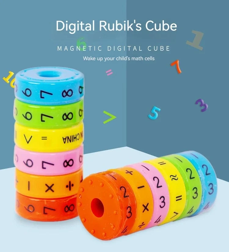 Magnetisches Montessori-Spielzeug, frühes Lernen, pädagogisches Spielzeug für Kinder, Mathematik, Wirtschaft, Zahlen, DIY-Zusammenbau von Puzzles für Kinder, Jungen und Mädchen