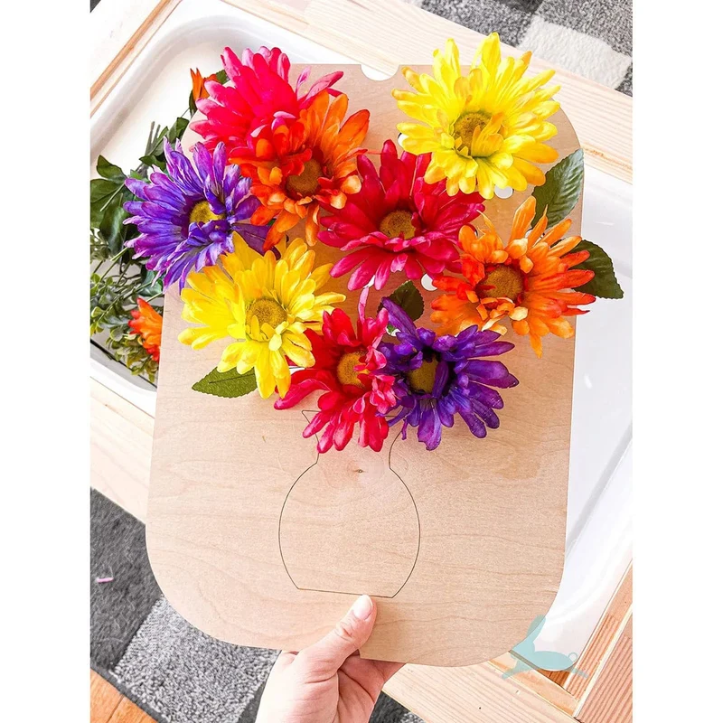 Sensorisches Tablett für Kinder, Tisch, Farbe, Haarballen, Spiel aus Holzfliesen, Montessori-Spielzeug für die frühe Bildung, Kinderspielzeug, pädagogisches Zubehör