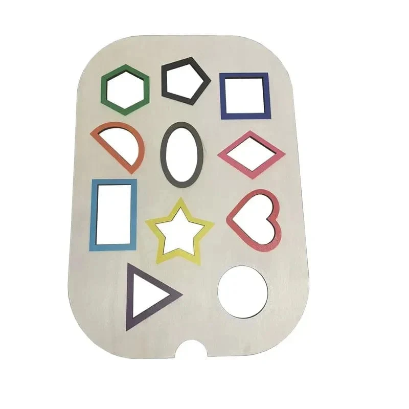 Sensorisches Tablett für Kinder, Tisch, Farbe, Haarballen, Spiel aus Holzfliesen, Montessori-Spielzeug für die frühe Bildung, Kinderspielzeug, pädagogisches Zubehör