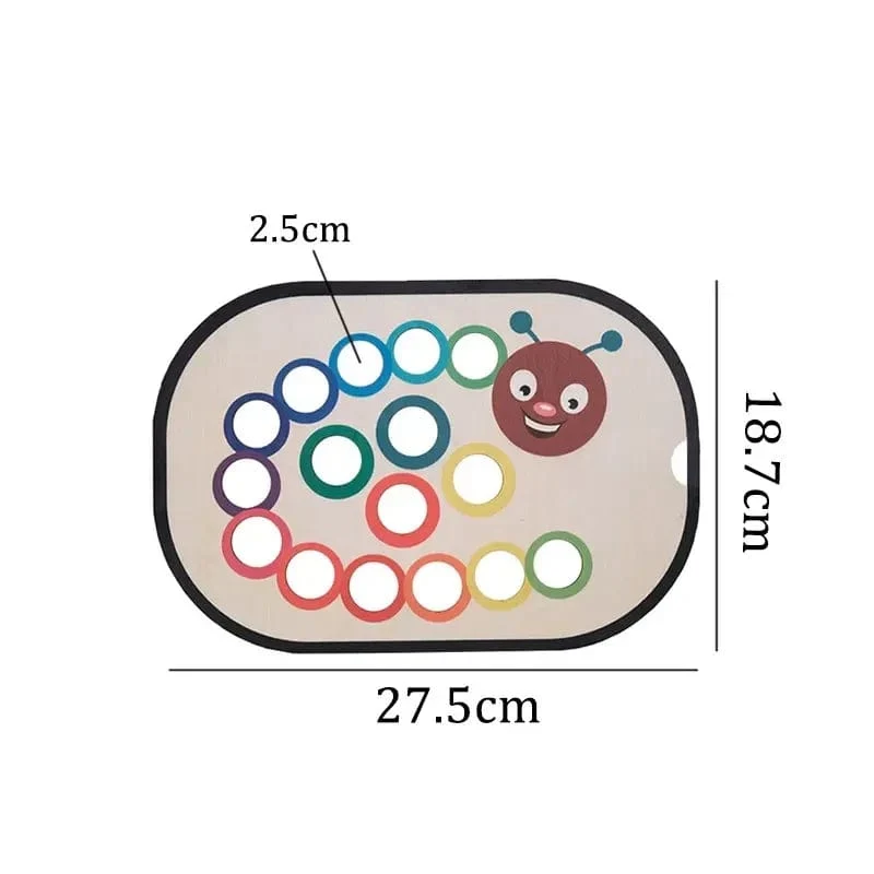 Sensorisches Tablett für Kinder, Tisch, Farbe, Haarballen, Spiel aus Holzfliesen, Montessori-Spielzeug für die frühe Bildung, Kinderspielzeug, pädagogisches Zubehör