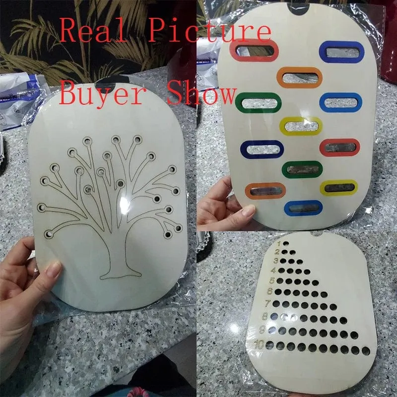 Sensorisches Tablett für Kinder, Tisch, Farbe, Haarballen, Spiel aus Holzfliesen, Montessori-Spielzeug für die frühe Bildung, Kinderspielzeug, pädagogisches Zubehör