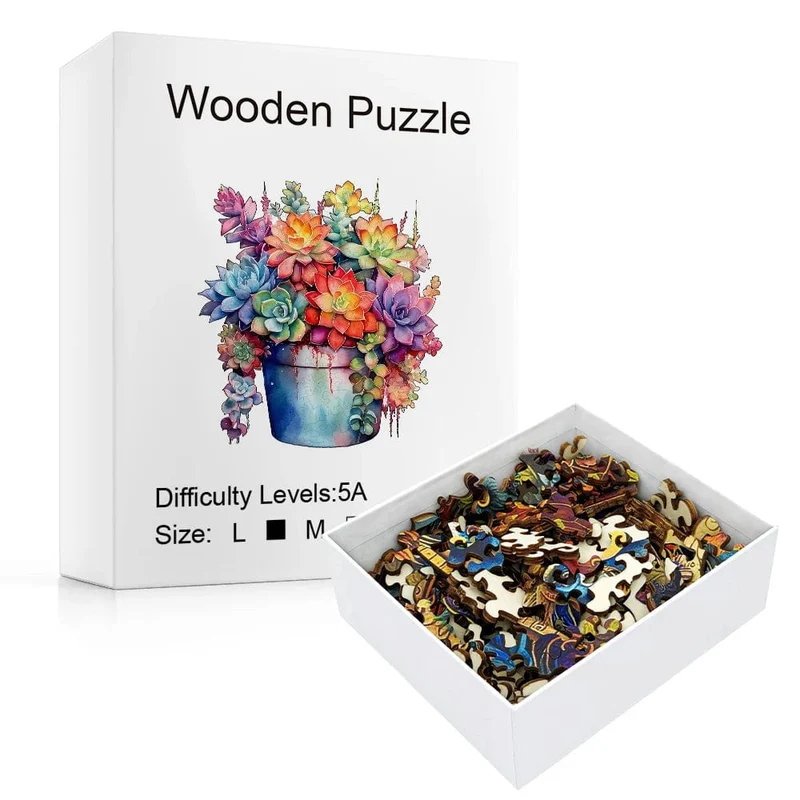 Holzpuzzlespielzeug - Montessori - Unregelmäßiges Holzpuzzle - 3D-Puzzle für Erwachsene - Geschenke für Kinder - Puzzle mit hohem Schwierigkeitsgrad