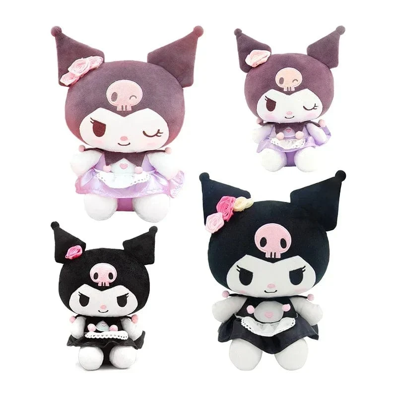 Anime Sanrio Kuromi Hallo Kitty Kawaii My Melody Gefüllte Plüschtiere Süße Puppen Anhänger Schlüsselanhänger Geburtstagsparty Geschenk für Mädchen Kind