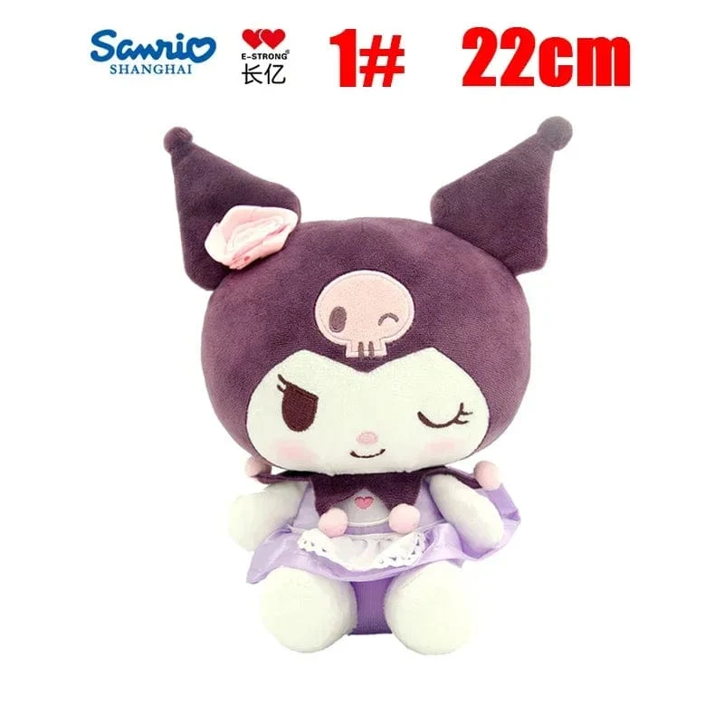 Anime Sanrio Kuromi Hallo Kitty Kawaii My Melody Gefüllte Plüschtiere Süße Puppen Anhänger Schlüsselanhänger Geburtstagsparty Geschenk für Mädchen Kind