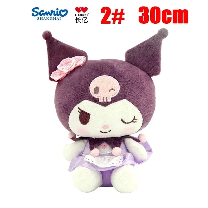 Anime Sanrio Kuromi Hallo Kitty Kawaii My Melody Gefüllte Plüschtiere Süße Puppen Anhänger Schlüsselanhänger Geburtstagsparty Geschenk für Mädchen Kind
