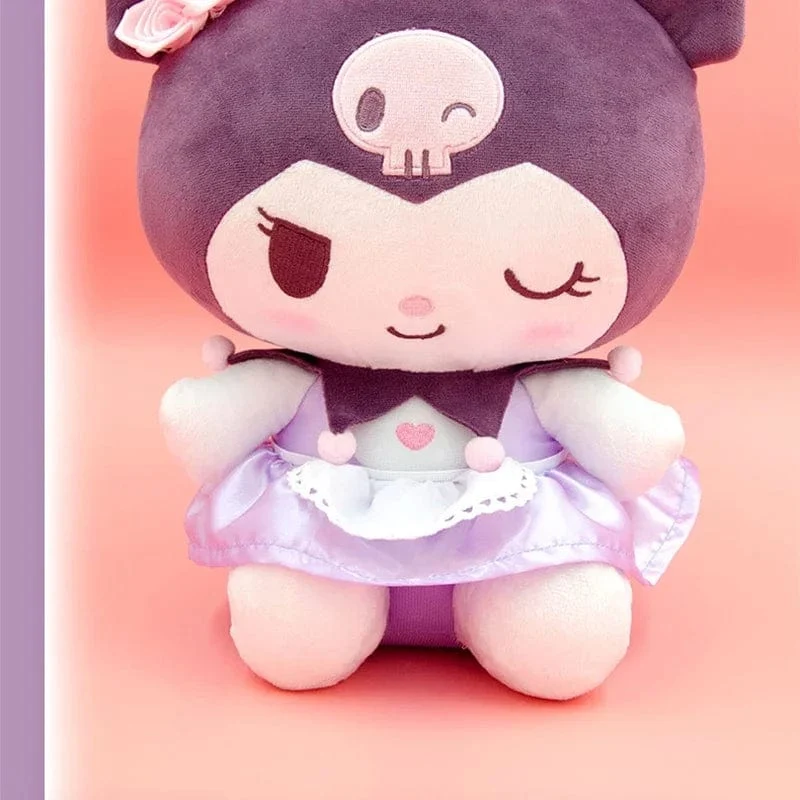 Anime Sanrio Kuromi Hallo Kitty Kawaii My Melody Gefüllte Plüschtiere Süße Puppen Anhänger Schlüsselanhänger Geburtstagsparty Geschenk für Mädchen Kind