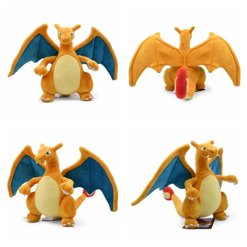 Mega Charizard XY Plüschtiere Charizard Evolution Puppe Weiche Stofftiere Tiere Peluche Halloween Geschenke für Kinder 8-10 Zoll