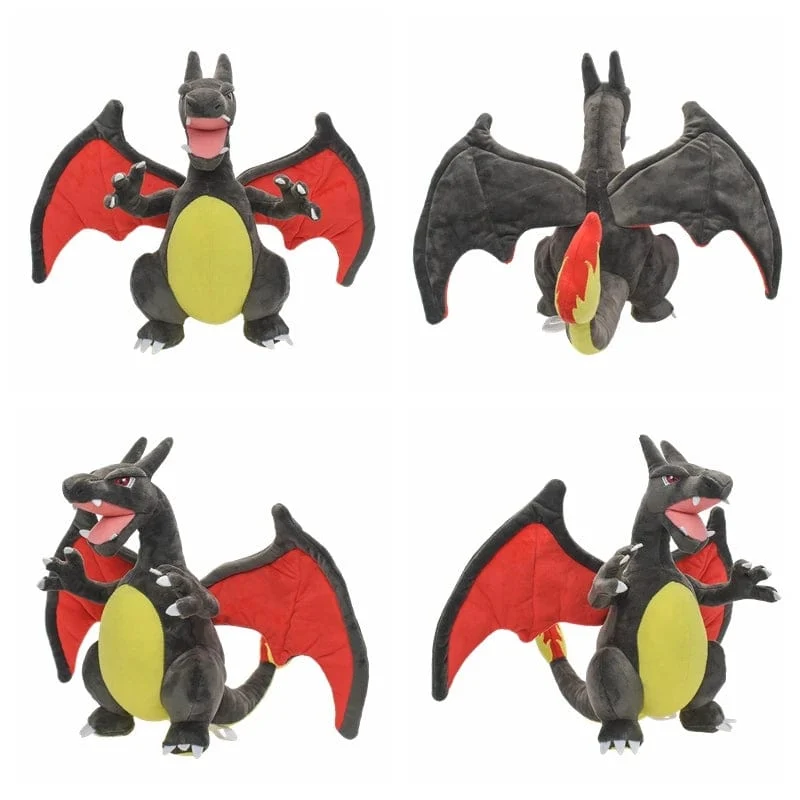 Mega Charizard XY Plüschtiere Charizard Evolution Puppe Weiche Stofftiere Tiere Peluche Halloween Geschenke für Kinder 8-10 Zoll