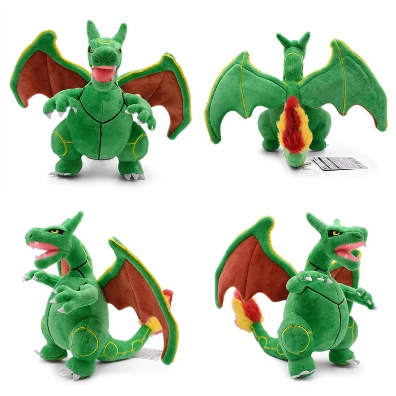 Mega Charizard XY Plüschtiere Charizard Evolution Puppe Weiche Stofftiere Tiere Peluche Halloween Geschenke für Kinder 8-10 Zoll