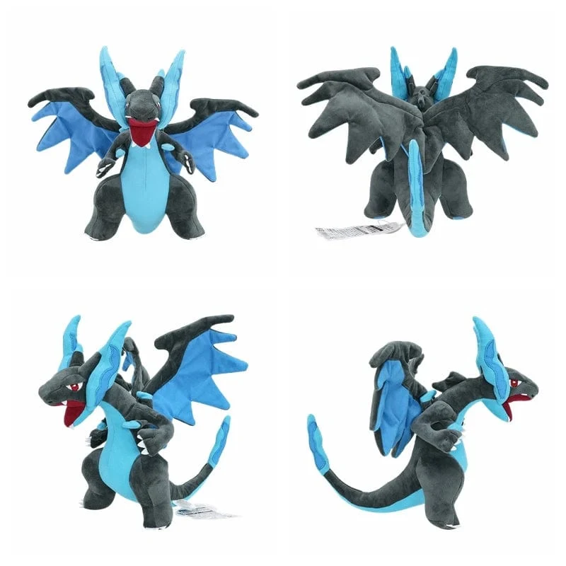 Mega Charizard XY Plüschtiere Charizard Evolution Puppe Weiche Stofftiere Tiere Peluche Halloween Geschenke für Kinder 8-10 Zoll