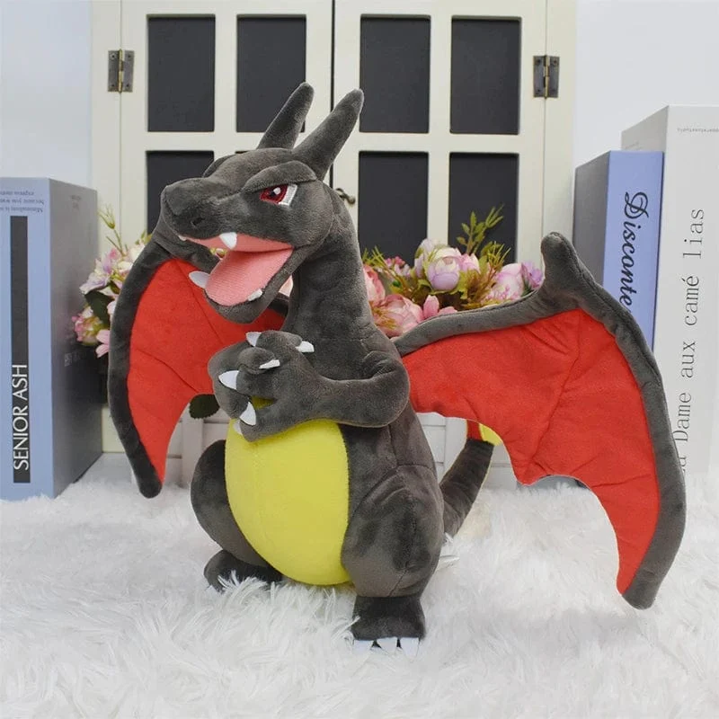 Mega Charizard XY Plüschtiere Charizard Evolution Puppe Weiche Stofftiere Tiere Peluche Halloween Geschenke für Kinder 8-10 Zoll
