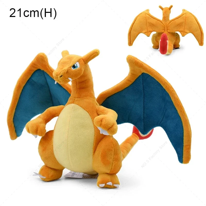 Mega Charizard XY Plüschtiere Charizard Evolution Puppe Weiche Stofftiere Tiere Peluche Halloween Geschenke für Kinder 8-10 Zoll
