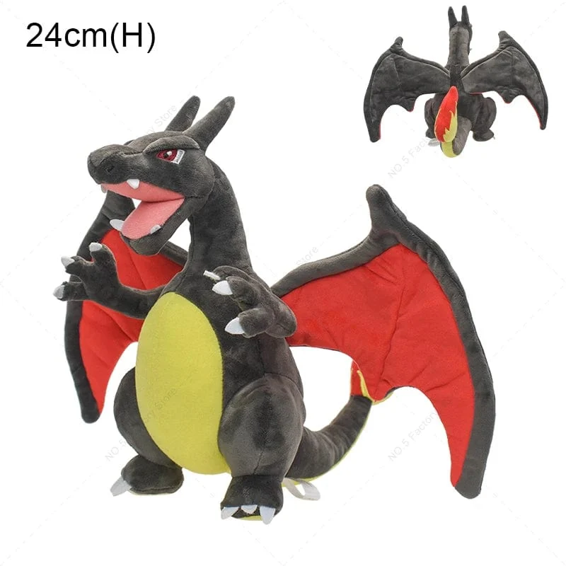 Mega Charizard XY Plüschtiere Charizard Evolution Puppe Weiche Stofftiere Tiere Peluche Halloween Geschenke für Kinder 8-10 Zoll