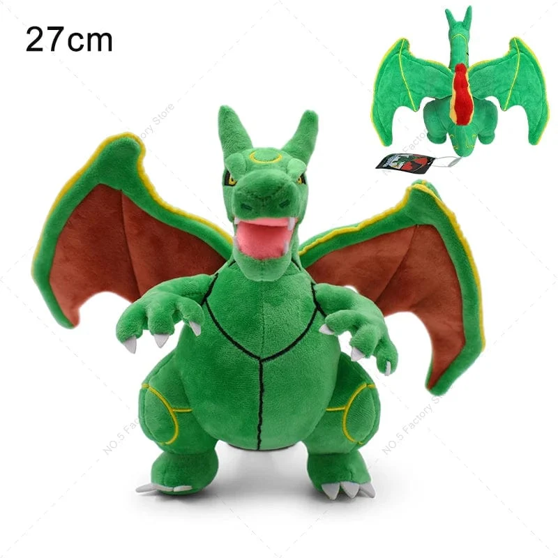 Mega Charizard XY Plüschtiere Charizard Evolution Puppe Weiche Stofftiere Tiere Peluche Halloween Geschenke für Kinder 8-10 Zoll