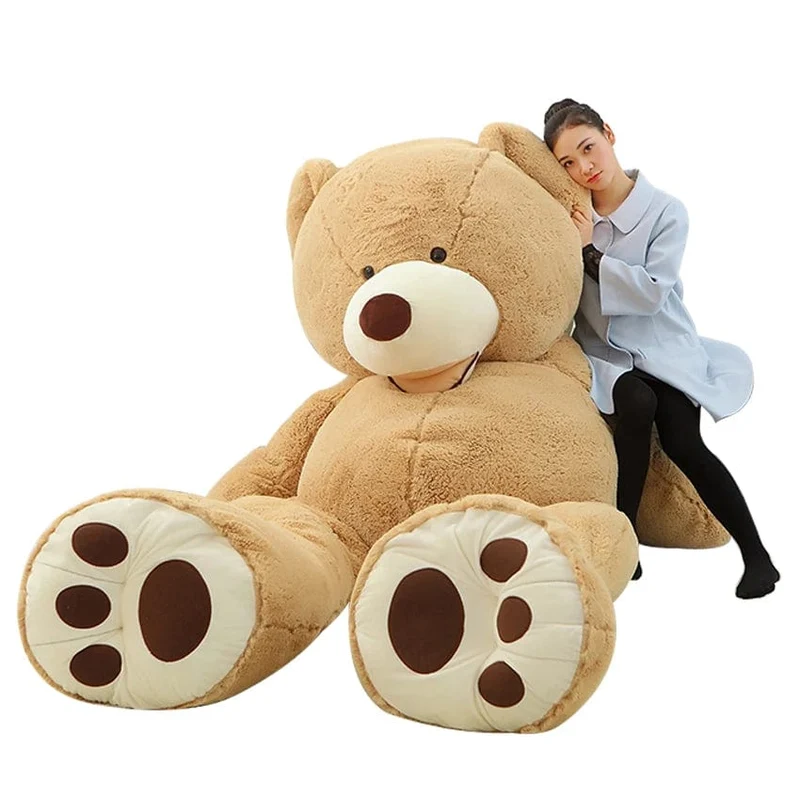 100-260 cm Billiges, ungefülltes, riesiges amerikanisches Bärenplüschtier, weiche Bärenhaut, Geburtstagsgeschenke zum Valentinstag für Mädchen, Kinderspielzeug
