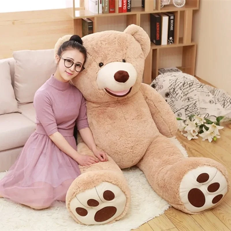 100-260 cm Billiges, ungefülltes, riesiges amerikanisches Bärenplüschtier, weiche Bärenhaut, Geburtstagsgeschenke zum Valentinstag für Mädchen, Kinderspielzeug