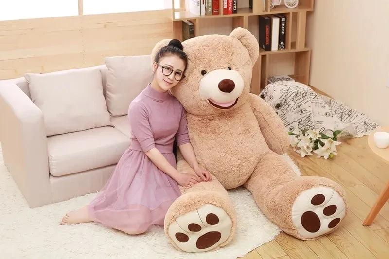 100-260 cm Billiges, ungefülltes, riesiges amerikanisches Bärenplüschtier, weiche Bärenhaut, Geburtstagsgeschenke zum Valentinstag für Mädchen, Kinderspielzeug