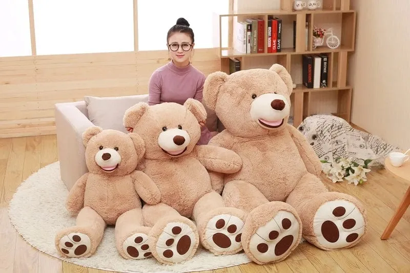 100-260 cm Billiges, ungefülltes, riesiges amerikanisches Bärenplüschtier, weiche Bärenhaut, Geburtstagsgeschenke zum Valentinstag für Mädchen, Kinderspielzeug