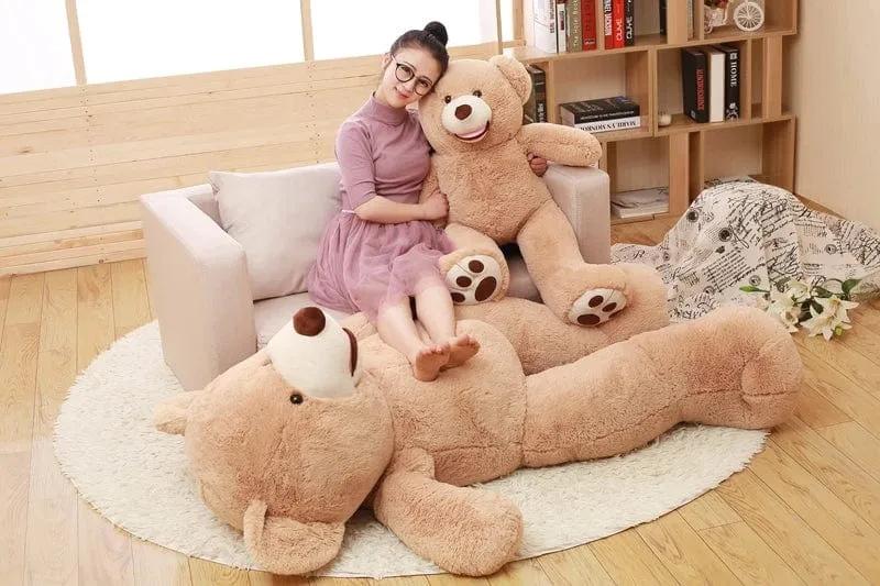 100-260 cm Billiges, ungefülltes, riesiges amerikanisches Bärenplüschtier, weiche Bärenhaut, Geburtstagsgeschenke zum Valentinstag für Mädchen, Kinderspielzeug
