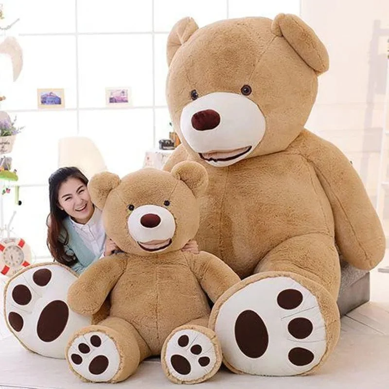 100-260 cm Billiges, ungefülltes, riesiges amerikanisches Bärenplüschtier, weiche Bärenhaut, Geburtstagsgeschenke zum Valentinstag für Mädchen, Kinderspielzeug