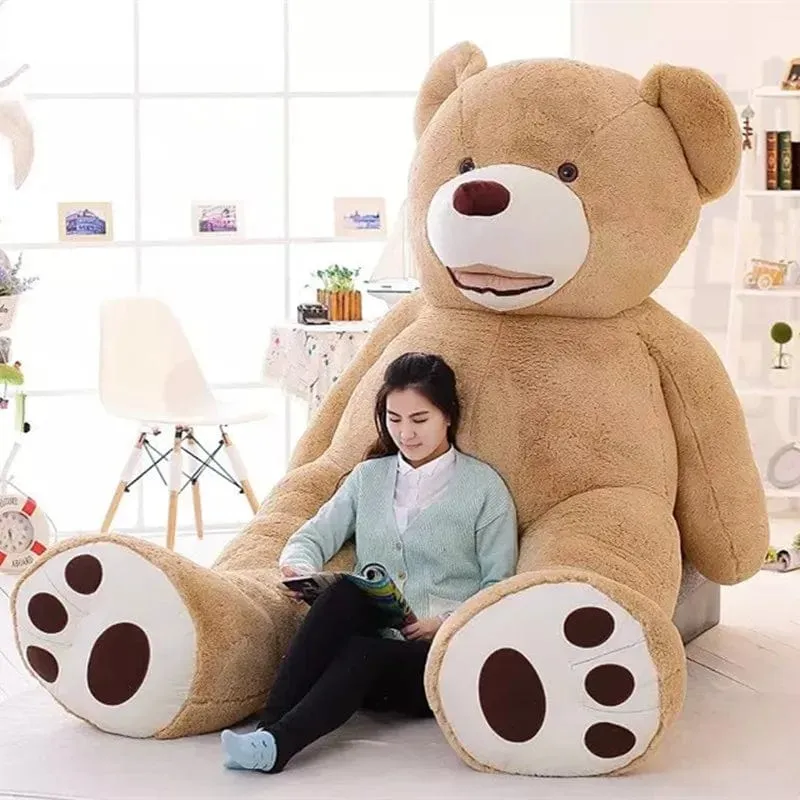 100-260 cm Billiges, ungefülltes, riesiges amerikanisches Bärenplüschtier, weiche Bärenhaut, Geburtstagsgeschenke zum Valentinstag für Mädchen, Kinderspielzeug