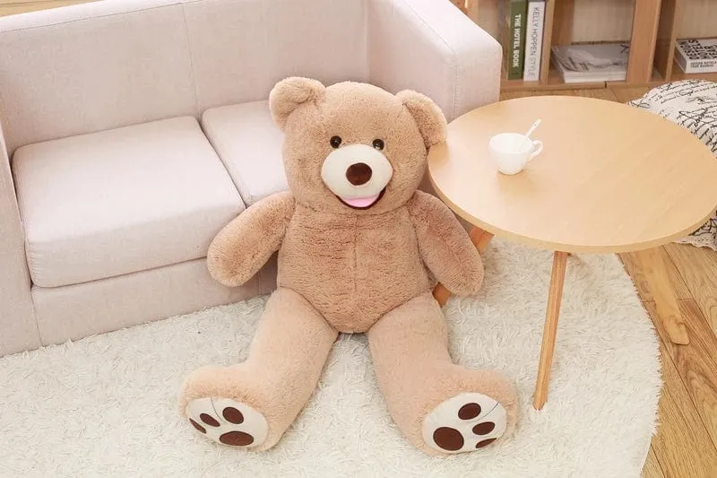 100-260 cm Billiges, ungefülltes, riesiges amerikanisches Bärenplüschtier, weiche Bärenhaut, Geburtstagsgeschenke zum Valentinstag für Mädchen, Kinderspielzeug