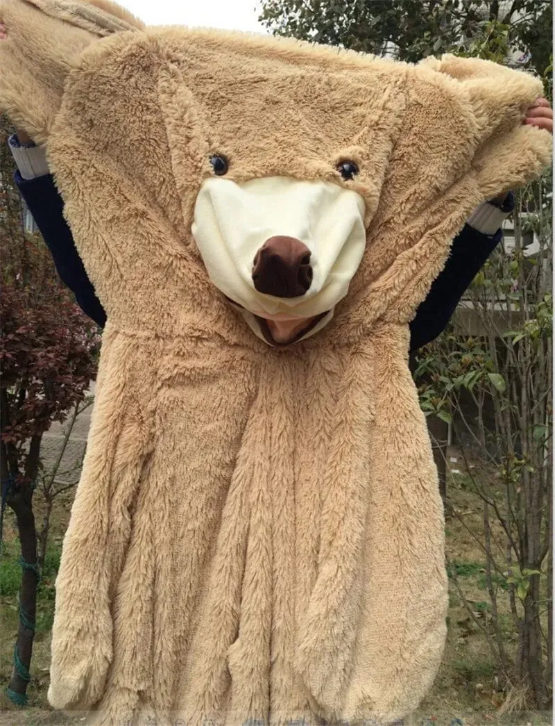 100-260 cm Billiges, ungefülltes, riesiges amerikanisches Bärenplüschtier, weiche Bärenhaut, Geburtstagsgeschenke zum Valentinstag für Mädchen, Kinderspielzeug