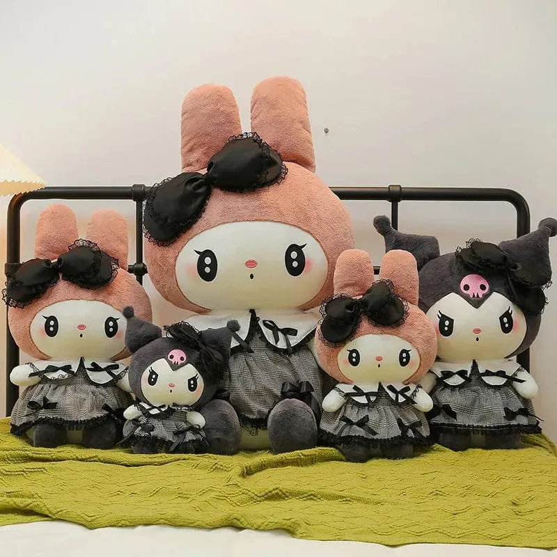 30/40 cm Neue Sanrio Dark Gothic Melody Plüschtierpuppen Kindergeburtstagsgeschenk Plüschtiere Kuromi Puppenkissen Geschenke für Kinder