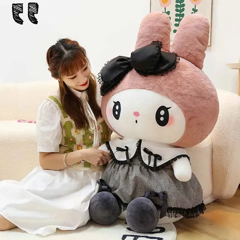 30/40 cm Neue Sanrio Dark Gothic Melody Plüschtierpuppen Kindergeburtstagsgeschenk Plüschtiere Kuromi Puppenkissen Geschenke für Kinder
