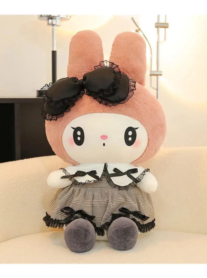 30/40 cm Neue Sanrio Dark Gothic Melody Plüschtierpuppen Kindergeburtstagsgeschenk Plüschtiere Kuromi Puppenkissen Geschenke für Kinder