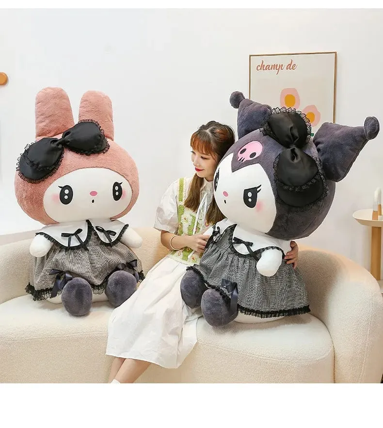 30/40 cm Neue Sanrio Dark Gothic Melody Plüschtierpuppen Kindergeburtstagsgeschenk Plüschtiere Kuromi Puppenkissen Geschenke für Kinder