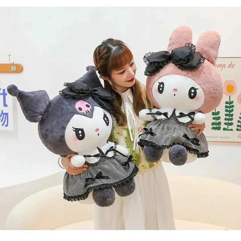 30/40 cm Neue Sanrio Dark Gothic Melody Plüschtierpuppen Kindergeburtstagsgeschenk Plüschtiere Kuromi Puppenkissen Geschenke für Kinder