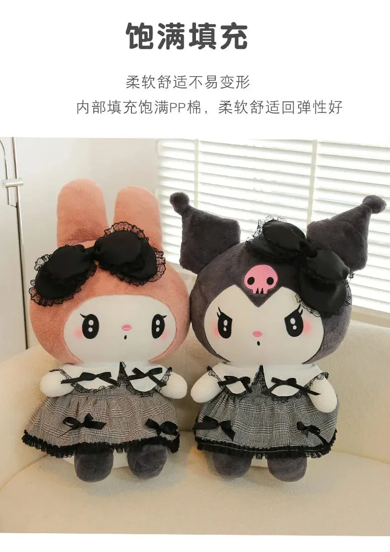 30/40 cm Neue Sanrio Dark Gothic Melody Plüschtierpuppen Kindergeburtstagsgeschenk Plüschtiere Kuromi Puppenkissen Geschenke für Kinder