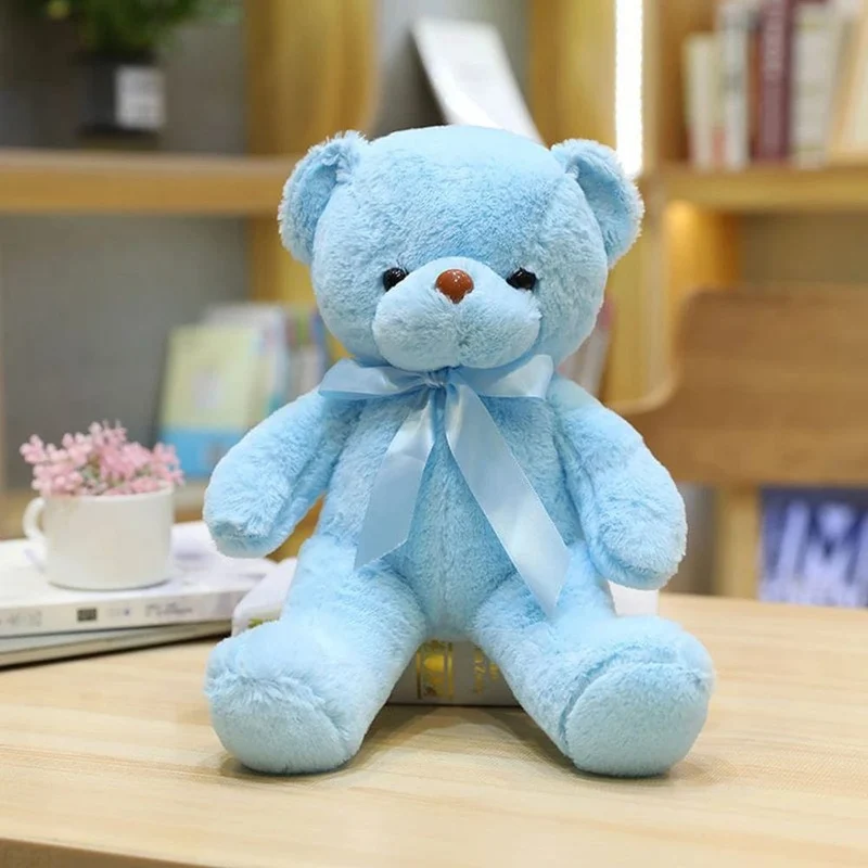 30CM Viele Farben Delikatesse Teddybär Plüsch Spielzeug Neue Nette Weiche Band Schmetterling Festival Einfarbig Umarmung Bär Puppe Geburtstag geschenk